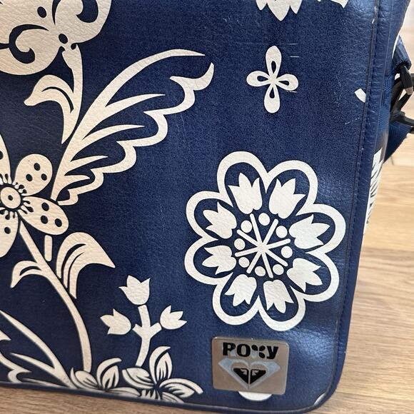 Vintage Roxy Y2K 2000s Hawaiian Floral Print Messenger Bag Crossbody EUC RARE - Picture 5 of 12